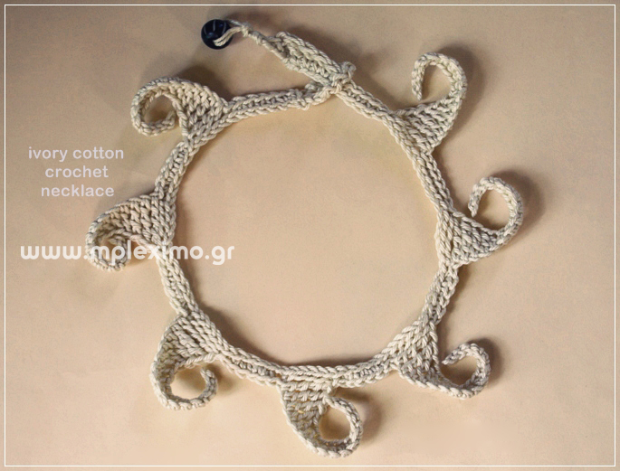 crochet cotton necklace